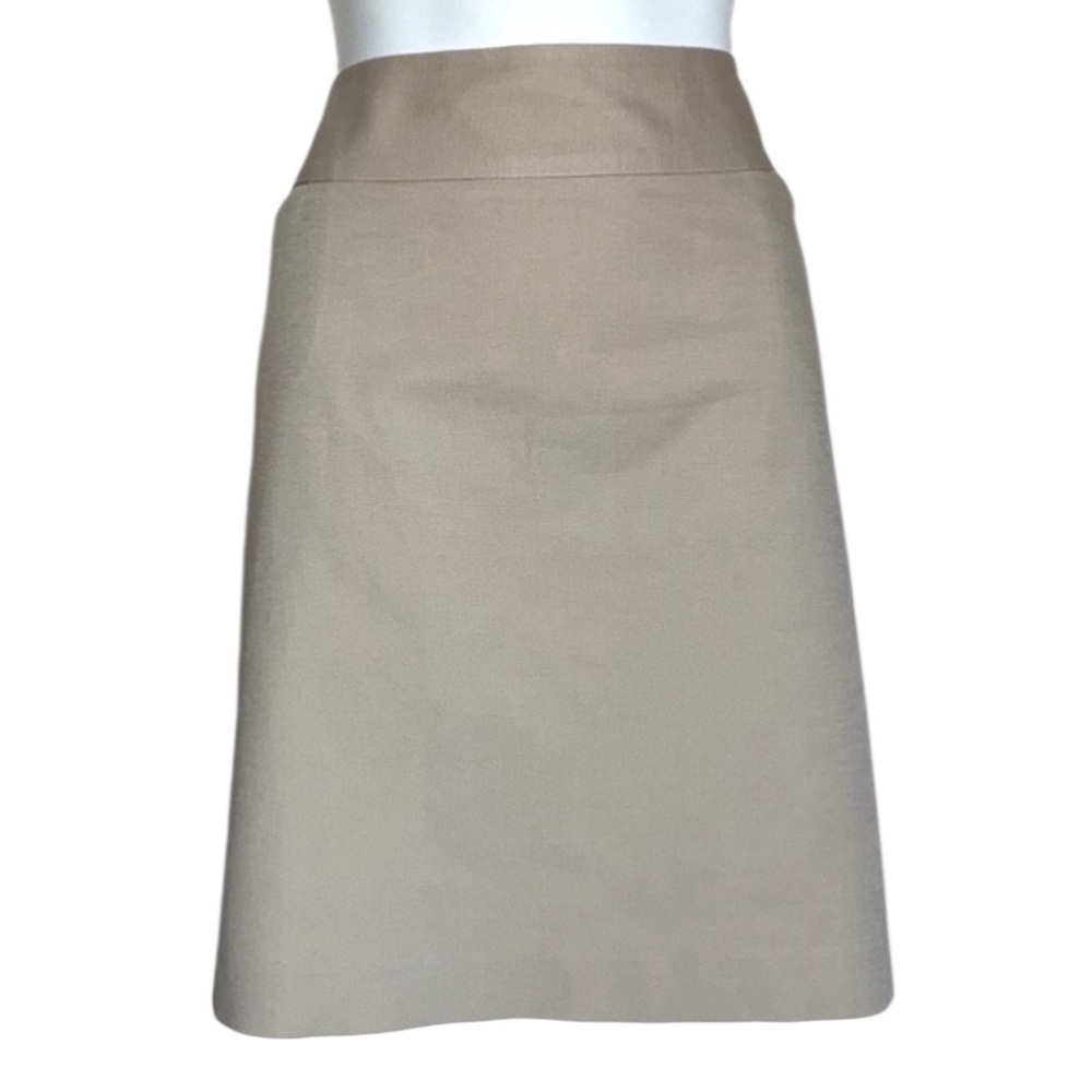 Halogen Skirt, Women 16 Tan, Side Zip, Front Pockets, Wardrobe Basic! EUC